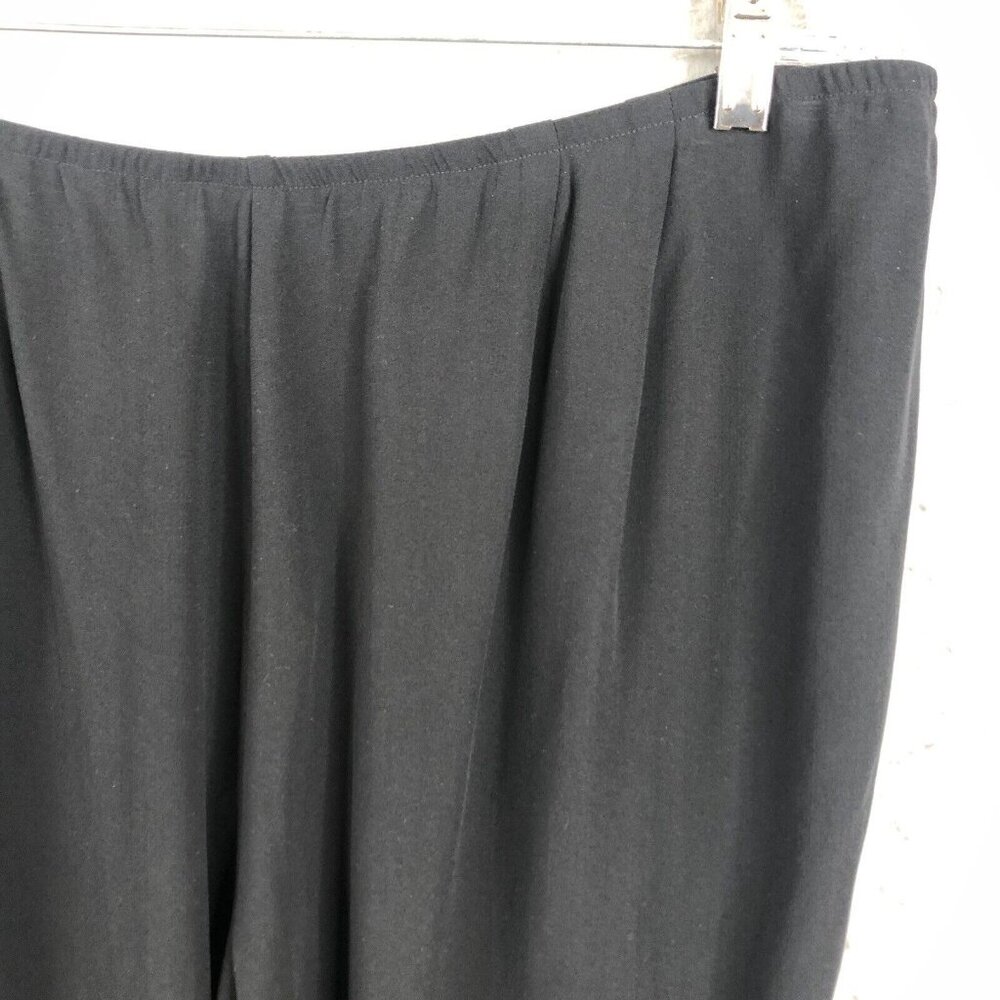 Eileen Fisher Silk Pants Womens Extra Large Black Georgette Crepe Career NEW - Picture 13 of 16